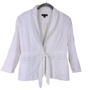 Willi Smith 100% linen cropped blazer size 4